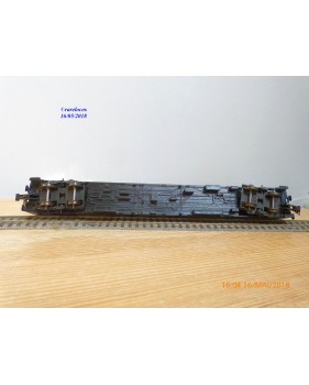 RÖWA 2304 wagon plat chargé de 2 conteneurs LESAGE  DB BO 