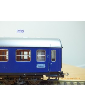 RÖWA ????, voiture couchettes de 2 ème classe   type Bctüm 256  TOUROPA   DB  BO