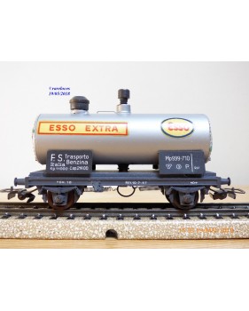 POCHER 158 ,  wagon citerne nettoyeur de voies ESSO EXTRA   FS  BO