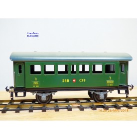BUCO 8626, voiture de 2 ème classe avec éclairage intérieur et feu de fin de convoi  SBB  BO