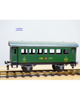 BUCO 8626, voiture de 2 ème classe avec éclairage intérieur et feu de fin de convoi  SBB  BO