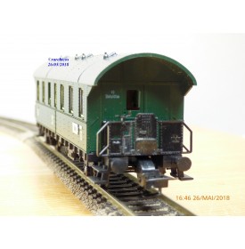 FLEISCHMANN 1554, voiture  2 Kl. type  Blwe  Donnerbuchsen   DB  neuf   BO 