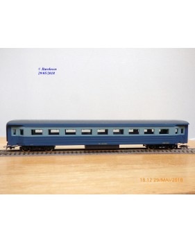 RIVAROSSI  Collesionisti   V ABZ,   voiture grandes lignes mixte de 1 ère et 2 ème classe    type ABz  bleue   FS     BO