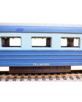RIVAROSSI  Collesionisti   V ABZ,   voiture grandes lignes mixte de 1 ère et 2 ème classe    type ABz  bleue   FS     BO