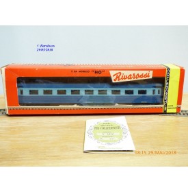 RIVAROSSI  Collesionisti   V ABZ,   voiture grandes lignes mixte de 1 ère et 2 ème classe    type ABz  bleue   FS     BO