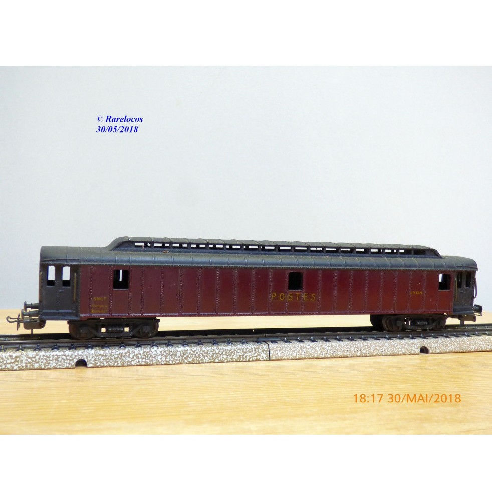 Voiture Postale SMCF HO Tout Métal – Paris/Lyon – Occasion – 1/87e