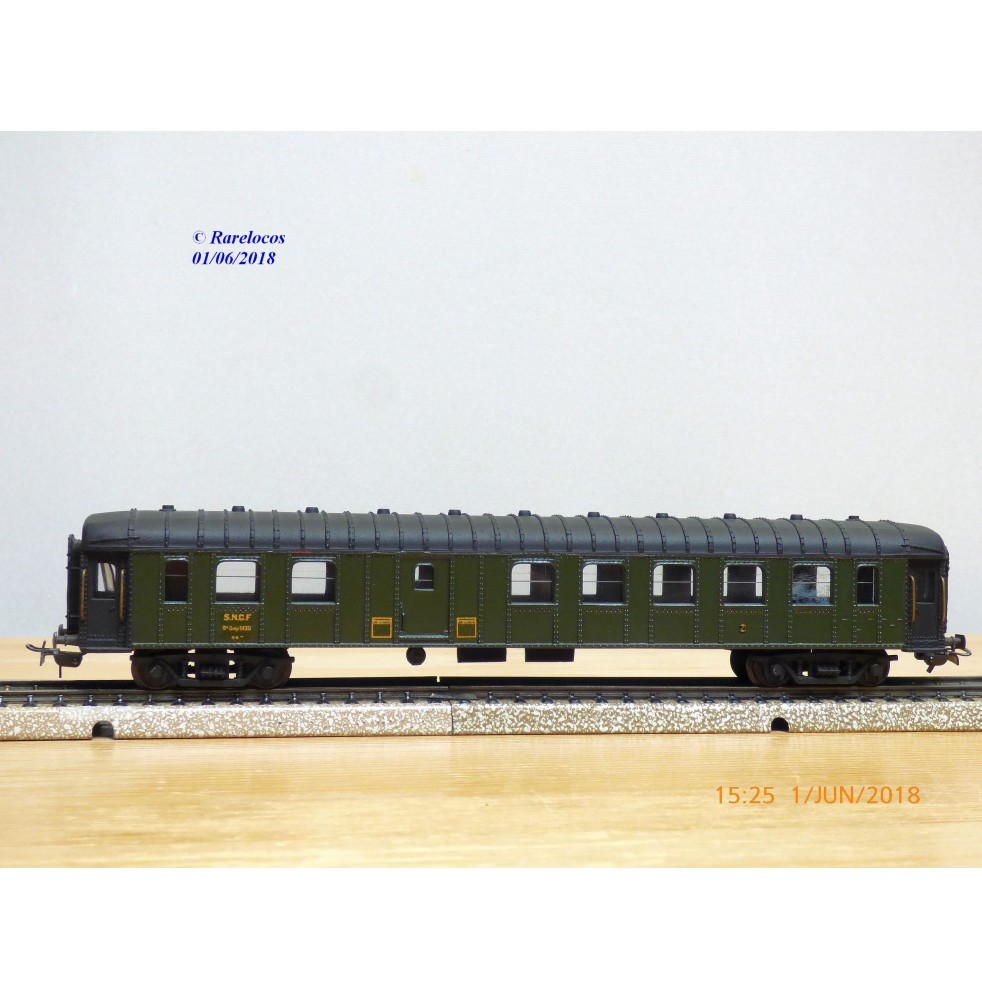 SMCF 470,  voiture OCEM à rivets mixte 2 Cl. /  fourgon  B4 Dmyi 54351   SNCF