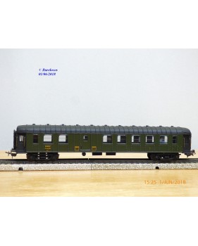 SMCF 470,  voiture OCEM à rivets mixte 2 Cl. /  fourgon  B4 Dmyi 54351   SNCF