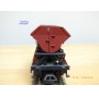 RIVAROSSI / TRIX ancien 2409,  wagon plat chargé de 4 conteneurs trémie type F-v 51   DB    BO