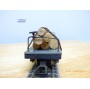 RIVAROSSI  ancien CT/A ,  wagon plat  chargé de troncs d' arbres  FS   BO