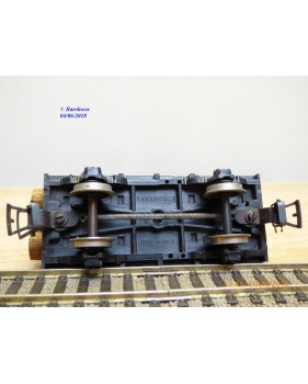 RIVAROSSI  ancien CT/A ,  wagon plat  chargé de troncs d' arbres  FS   BO