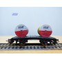 POCHER 154, wagon plat chargé 2 rouleaux de câble CEAT  FS