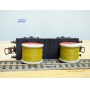 POCHER 154, wagon plat chargé 2 rouleaux de câble CEAT  FS