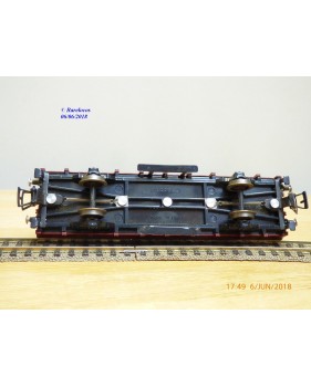 RIVAROSSI  ancien C Po L ,  wagon plat  chargé de troncs d' arbres  FS    