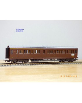 RIVAROSSI  2507, voiture à portières latérales mixte 1/2  Cl. type ABz  N° : 58408  FS   BO