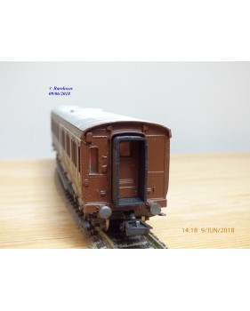 RIVAROSSI  2507, voiture à portières latérales mixte 1/2  Cl. type ABz  N° : 58408  FS   BO