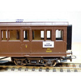 RIVAROSSI  2507, voiture à portières latérales mixte 1/2  Cl. type ABz  N° : 58408  FS   BO