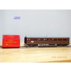RIVAROSSI  2507, voiture à portières latérales mixte 1/2  Cl. type ABz  N° : 58408  FS   BO