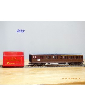 RIVAROSSI  2507, voiture à portières latérales mixte 1/2  Cl. type ABz  N° : 58408  FS   BO