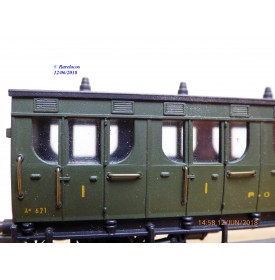MM RG 29F , voiture ancienne à guérite 1 ère  classe  type A4   N°: 621  PO  neuf BO   