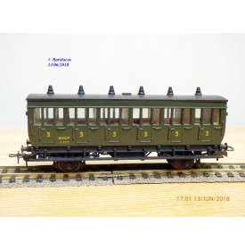 MMM RG / CLAREL  203 / 1613 , voiture ancienne  3 ème   classe  type C6    N° 4212   SNCF   neuf   BO   