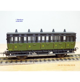 MMM-RG ???, voiture ancienne à 2 essieux de 3ème classe avec compartiment dames seules  type C6  ° 3014  EST 
