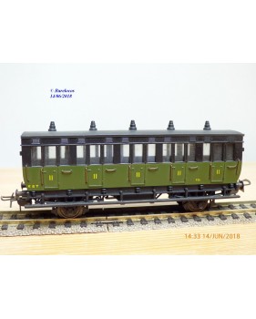 MMM-RG ???, voiture ancienne à 2 essieux de 3ème classe avec compartiment dames seules  type C6  ° 3014  EST 