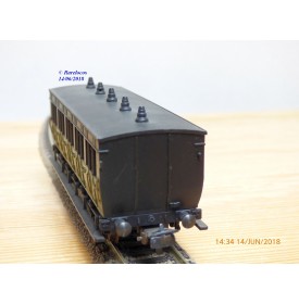 MMM-RG ???, voiture ancienne à 2 essieux de 3ème classe avec compartiment dames seules  type C6  ° 3014  EST 