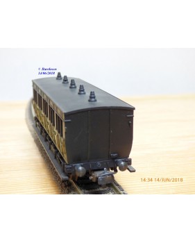 MMM-RG ???, voiture ancienne à 2 essieux de 3ème classe avec compartiment dames seules  type C6  ° 3014  EST 