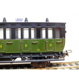 MMM-RG ???, voiture ancienne à 2 essieux de 3ème classe avec compartiment dames seules  type C6  ° 3014  EST 