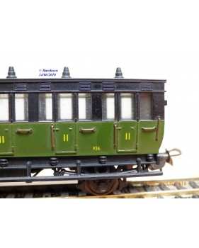 MMM-RG ???, voiture ancienne à 2 essieux de 3ème classe avec compartiment dames seules  type C6  ° 3014  EST 