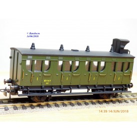 MMM RG / CLAREL ?  32F , voiture ancienne à guérite 1 ère  classe  type A4   N°: 207  ETAT   neuf   BO   
