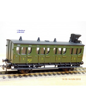 MMM RG / CLAREL ?  32F , voiture ancienne à guérite 1 ère  classe  type A4   N°: 207  ETAT   neuf   BO   