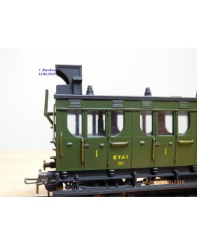 MMM RG / CLAREL ?  32F , voiture ancienne à guérite 1 ère  classe  type A4   N°: 207  ETAT   neuf   BO   