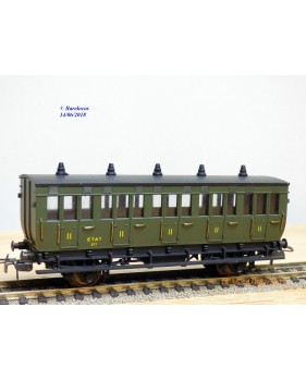 ELEC TRAINS  4E3 , voiture ancienne type C6 N°: 3104  EST Neuf BO