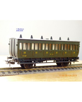 ELEC TRAINS  4E3 , voiture ancienne type C6 N°: 3104  EST Neuf BO