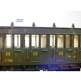 ELEC TRAINS  4E3 , voiture ancienne type C6 N°: 3104  EST Neuf BO