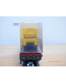 Märklin PostMuseum 1995 84668 / 95701 / 63-06, wagon plat à bogies type SSlmas 53 + camion MAN Deutsche Post  DB  neuf  BO. 