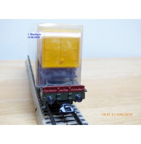 Märklin PostMuseum 1995 84668 / 95701 / 63-06, wagon plat à bogies type SSlmas 53 + camion MAN Deutsche Post  DB  neuf  BO. 