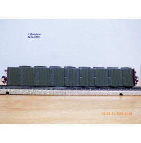 Märklin PostMuseum 1995 84668 / 95701 / 63-06, wagon plat à bogies type SSlmas 53 + camion MAN Deutsche Post  DB  neuf  BO. 