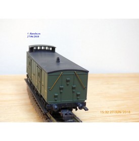 MMM-RG / Clarel 200 ?, fourgon  ancien  à guérite à 2 essieux    N° 5160  SNCF  BO
