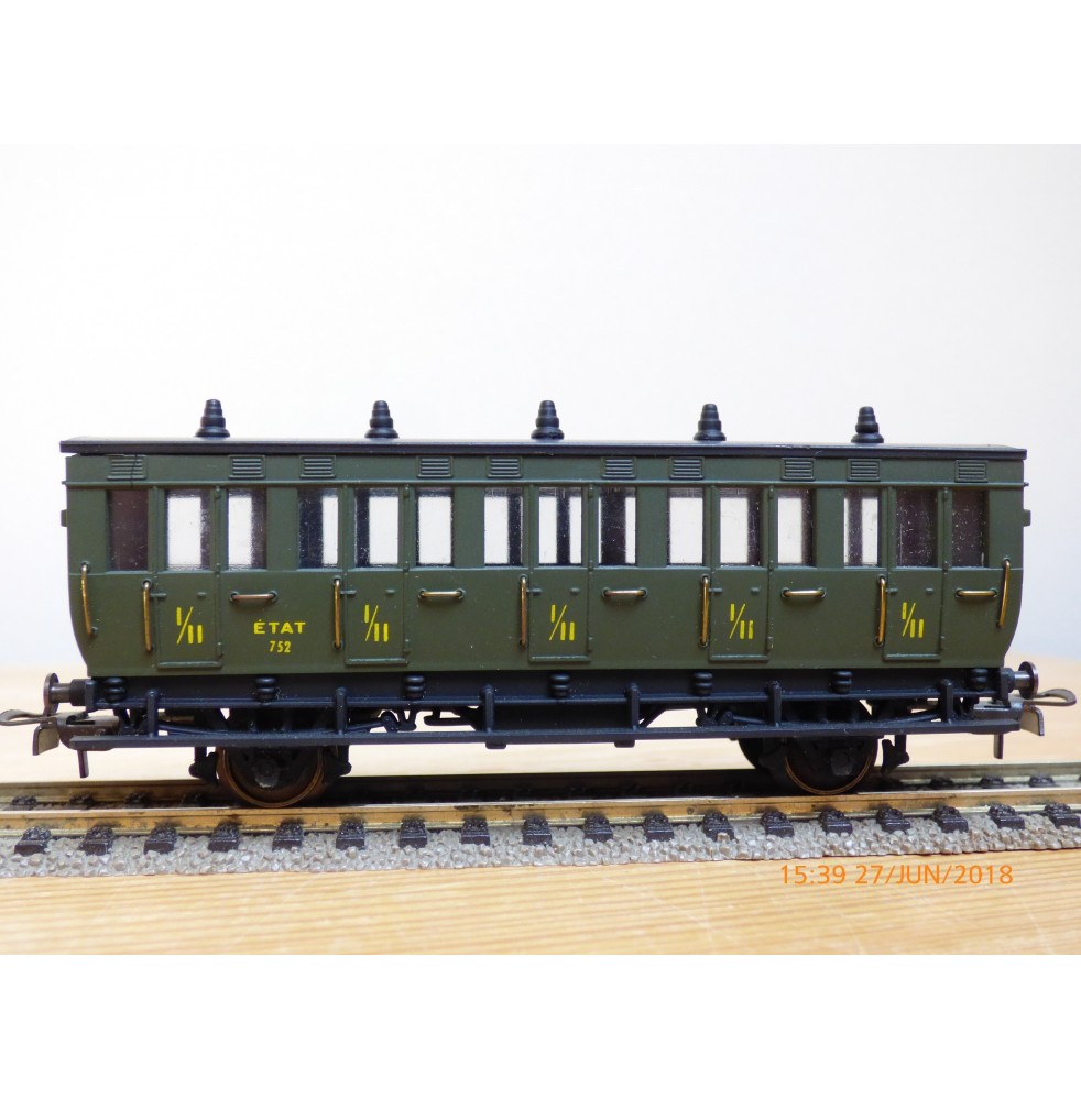 ELEC TRAINS  4E3 , voiture ancienne type C6 N°: 3104  EST Neuf BO