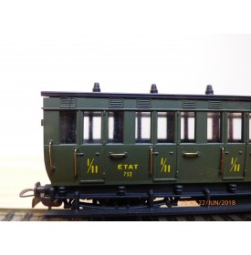 MMM RG / CLAREL ????  , voiture ancienne mixte 1 /  2 ème   classe     N° 752   ETAT    neuf   BO   