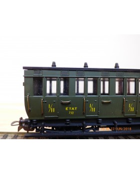 MMM RG / CLAREL ????  , voiture ancienne mixte 1 /  2 ème   classe     N° 752   ETAT    neuf   BO   