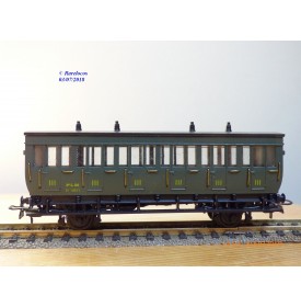 ELEC TRAINS 4P3    MMM RG  2203, voiture ancienne 3 ème classe  type C 6   N°: 14011   PLM   BO