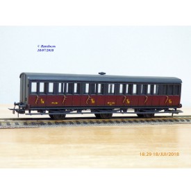 MMM-RG / Clarel 1205,  voiture ancienne à portières latérales  à  3 essieux  mixte  1/2 Cl .type AB 6 st   PLM   neuf   BO