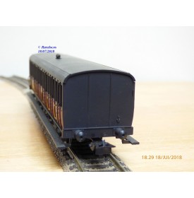 MMM-RG / Clarel 1205,  voiture ancienne à portières latérales  à  3 essieux  mixte  1/2 Cl .type AB 6 st   PLM   neuf   BO