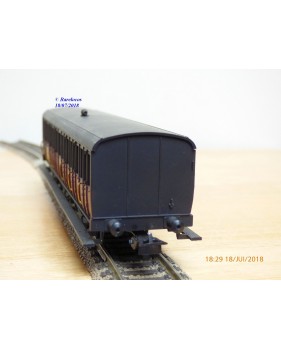 MMM-RG / Clarel 1205,  voiture ancienne à portières latérales  à  3 essieux  mixte  1/2 Cl .type AB 6 st   PLM   neuf   BO