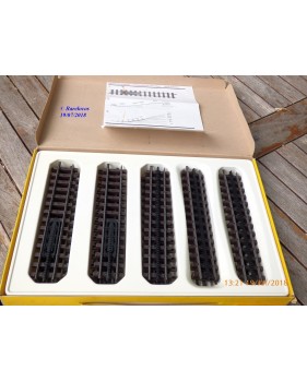 FAMA / ÜTZ 7300, coffret de 16 éléments de voie droit à crémaillère  neuf  BO   L 233 mm 