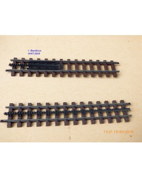 FAMA / ÜTZ 7300, coffret de 16 éléments de voie droit à crémaillère  neuf  BO   L 233 mm 